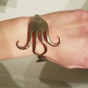 Sterling silver fork bracelet wm rogers mfg co